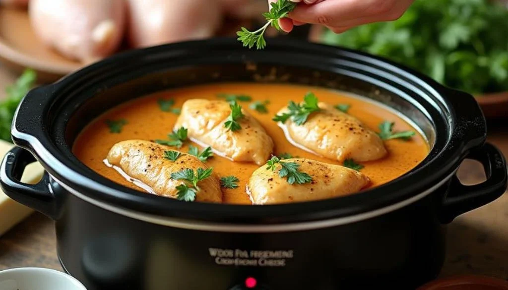 Cream Cheese Chicken in a Crock Pot