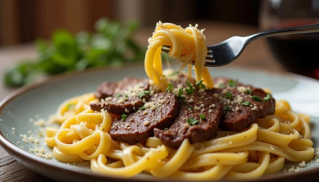 beef steak pasta