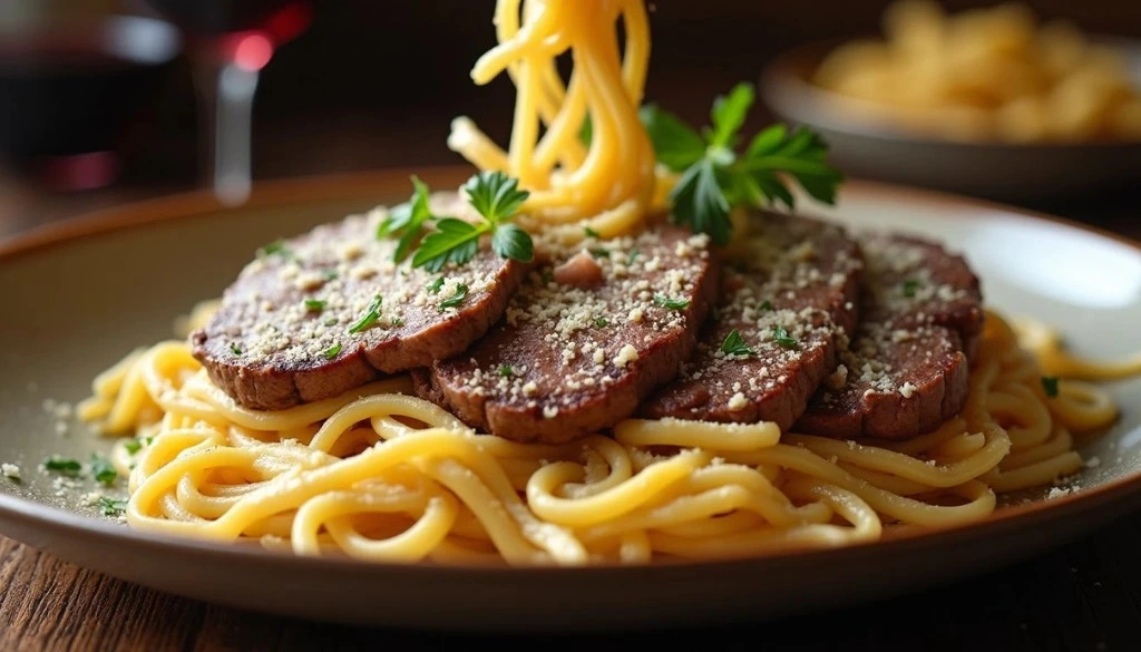 beef steak pasta