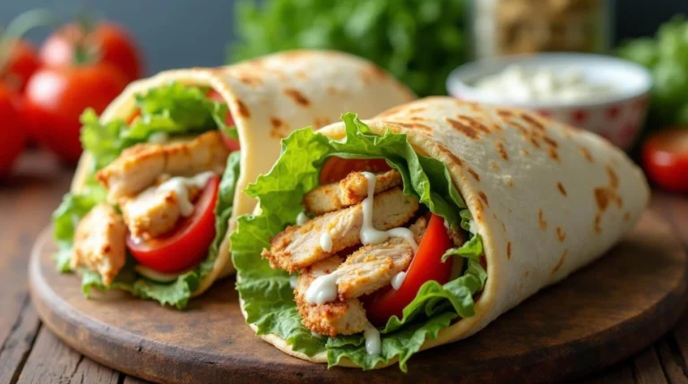 Delicious Chicken Wraps Recipe - A healthy and tasty chicken wrap filled with fresh ingredients.