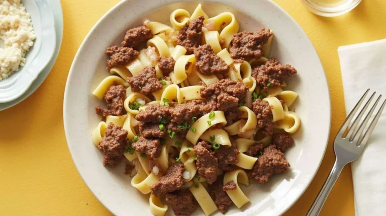 French Onion Beef and Noodles