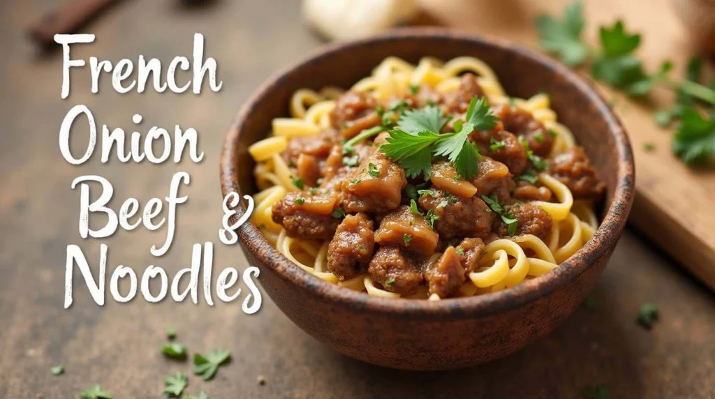 French Onion Beef and Noodles