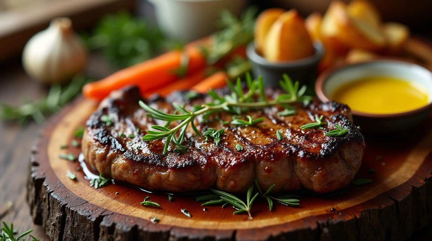 Garlic Butter Brazilian Steak with tender, juicy slices cooked to perfection