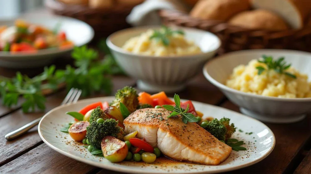 Perfect Sides for Fish: Roasted Vegetables and Fresh Salad