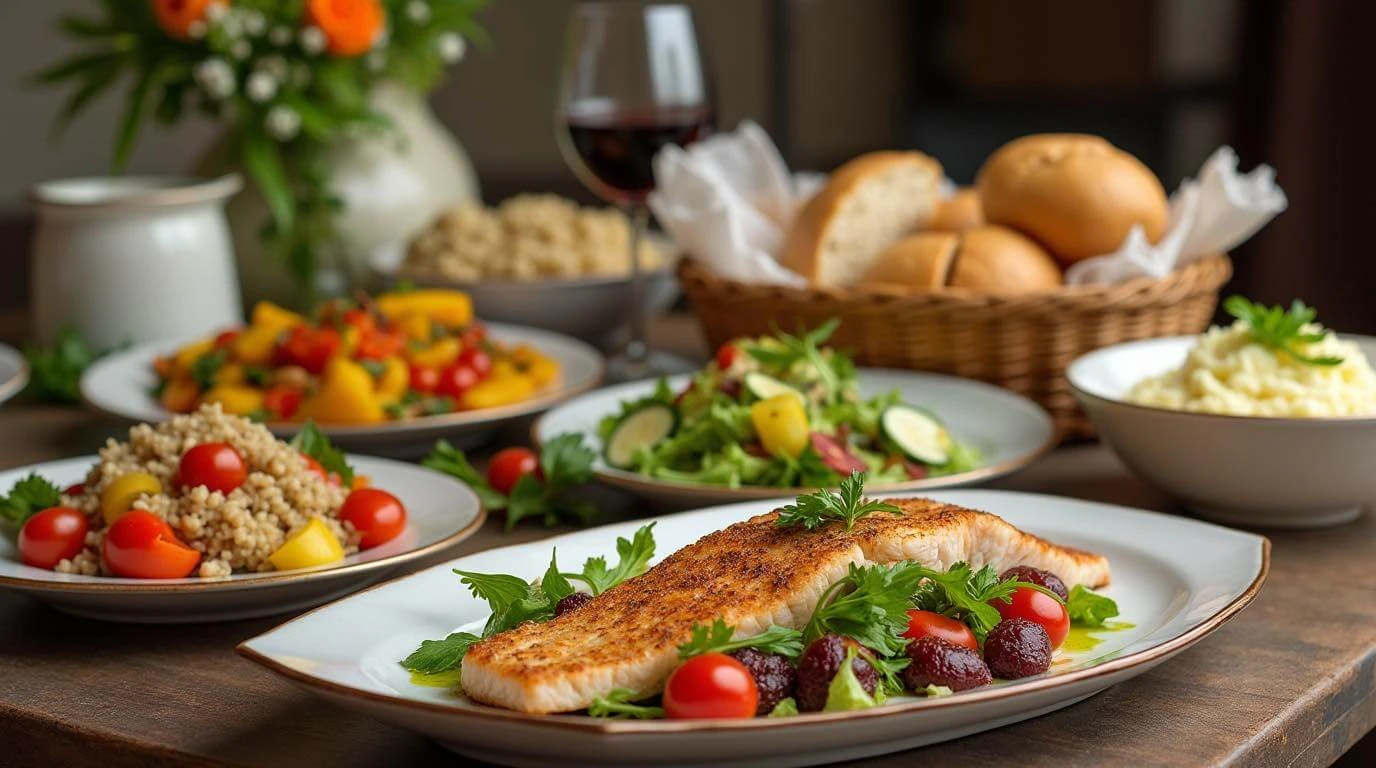 Perfect Sides for Fish: Roasted Vegetables and Fresh Salad